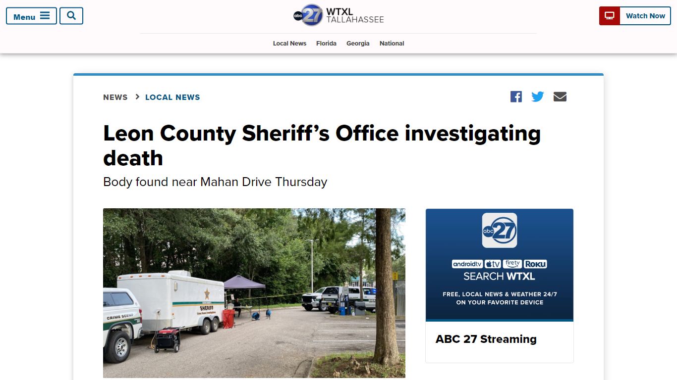 Leon County Sheriff’s Office investigating death